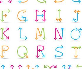 Abstract Alphabets Set 4 vector