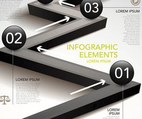 Road Infographic Backgrounds 2 set vector