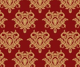 Damask floral background vector