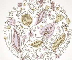 Fine background pattern 03 set vector