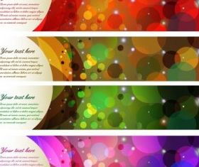 Colorful Abstract Banner Free set vector