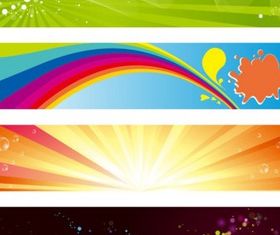 Horizontal Banners Set vector graphics