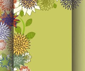 Retro floral background vector