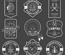 Camp Vintage Labels vector graphics