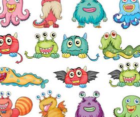 Cartoon Funny Monsters vector