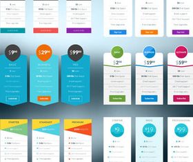 Pricing Tables vector