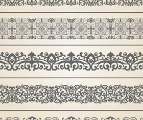 Vintage Ornamental Borders 23 vector set