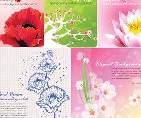 Background color flowers design vector