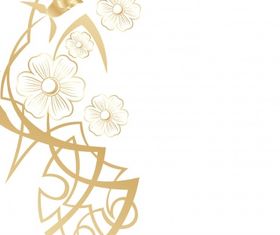 Abstract flower element vector set