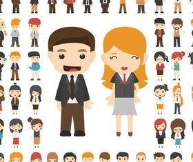 Flat People free vector