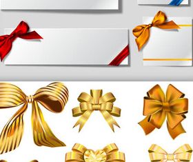Ribbons with Bows vector graphics