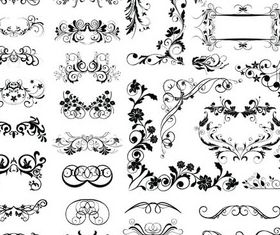 Ornamental Floral Dividers 4 vector