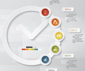 Infographics with Clocks set vector