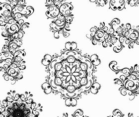 Ornamental Floral Elements 5 vector material