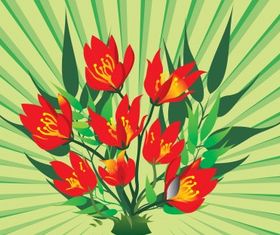 Floral background 09 vector graphic