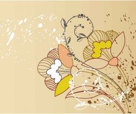 Floral Greeting Card Background vector