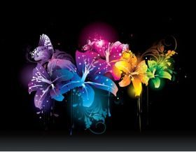 The trend flowers set vector