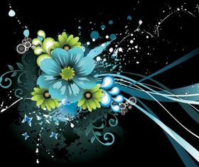 The trend flowers 02 vector