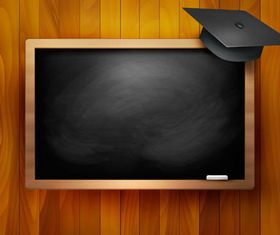 Backgrounds with blackboards set vector