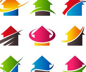 Real Estate Logo Set 9 vector graphics