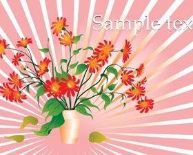 Floral template 10 vector