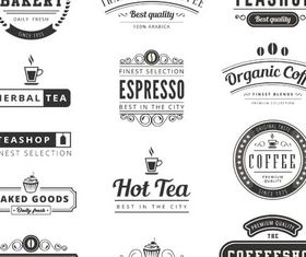 Coffee Retro Labels vector