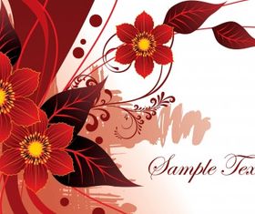 Floral document vector