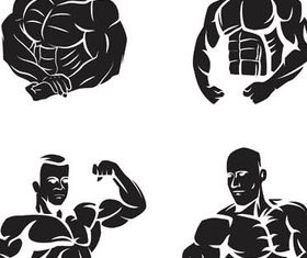 Bodybuilders in GYM Illustration vector