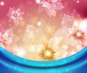 Romantic flower background vector
