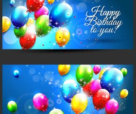 Balloon Banners shiny vector