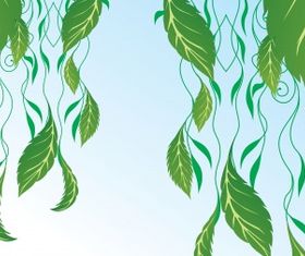 Hanging leaves Free vectors material