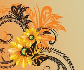 Artistic flower vector