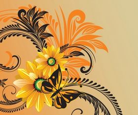 Artistic flower vector