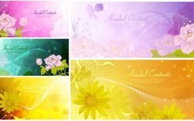 Dream flowers 3 design vectors