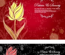 Dream flowers 9 design vector