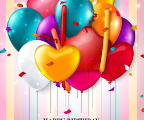 Birthday Backgrounds 7 vectors graphic