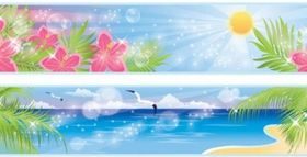 Beautiful coastal scenery 03 vectors