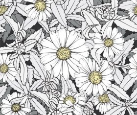 Flower background blooming closeup classical decor vector