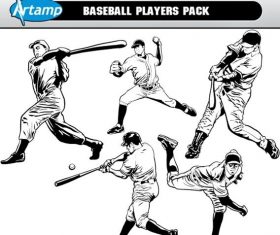 Base ball players pack free cdr vector