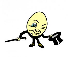 Egg man vector