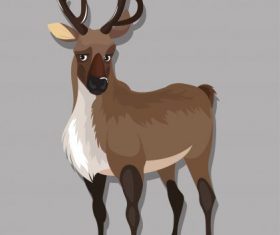 Wild reindeer cartoon character vector