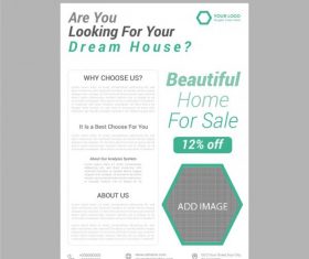 Real estate business flyer vector