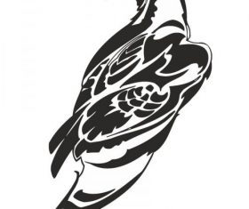 Hawk art free vector