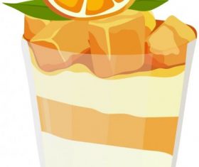 Orange juice bright colored 3d vector