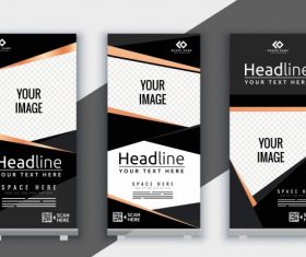 Corporate banner template elegant modern decor vertical shape vector