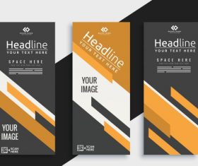 Corporate brochure templates elegant modern abstract decor shiny vector