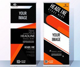 Corporate banner templates modern abstract vector
