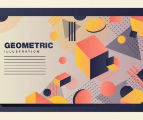 Geometric background 3d dynamic vector