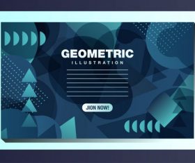 Technology background modern dark abstract geometric decor vector