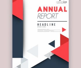 Corporate annual report template modern elegant triangles decor vector